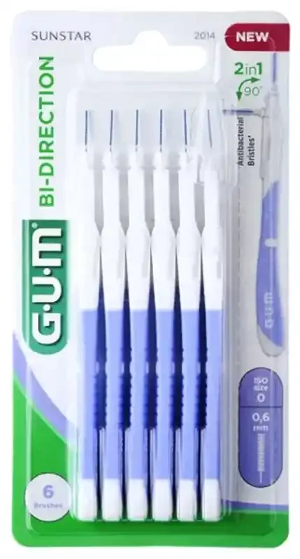 Gum Brossettes Proxabrush Bidirection Ultra-Micro – Modèle 2014 0,6 mm