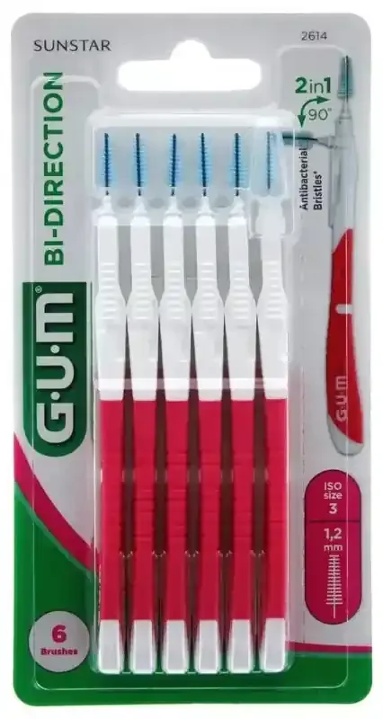 Gum Brossettes Proxabrush Bidirection Ultra-Micro – Modèle 2614 1,2 mm