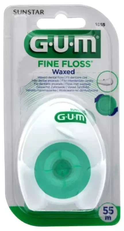 Gum Fine Floss Fil Dent Non Cir556 – Modèle Ciré