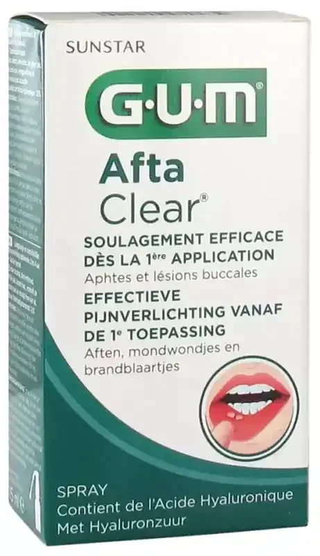 Gum Spray Buccal Aftaclear 15 ml – Goût Pomme Poire