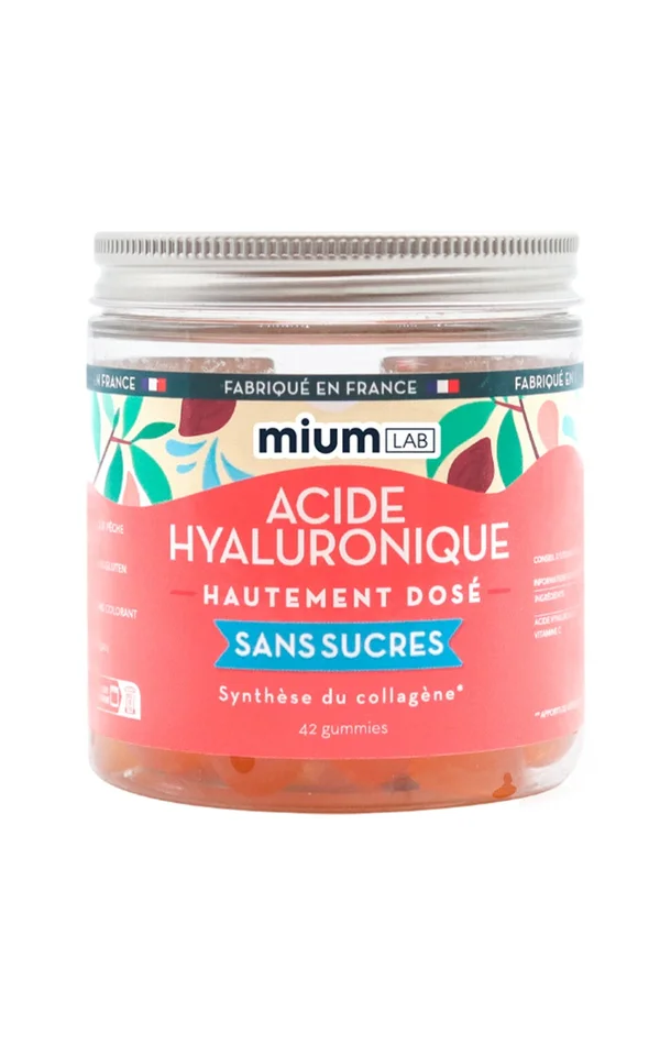 Gummies acide hyaluronique – Pêche – Sans sucres – 21 jours