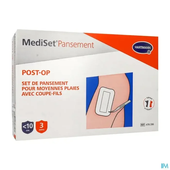 Hartmann mediset pansement postop plaie moyenne suturee 3