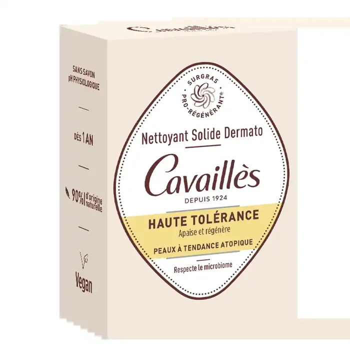HAUTE TOLERANCE NETTOYANT SOLIDE DERMATO PEAUX ATOPIQUES 100G ROGE CAVAILLES