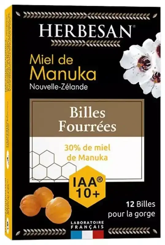 Herbesan Billes Fourrées Miel de Manuka Iaa10+