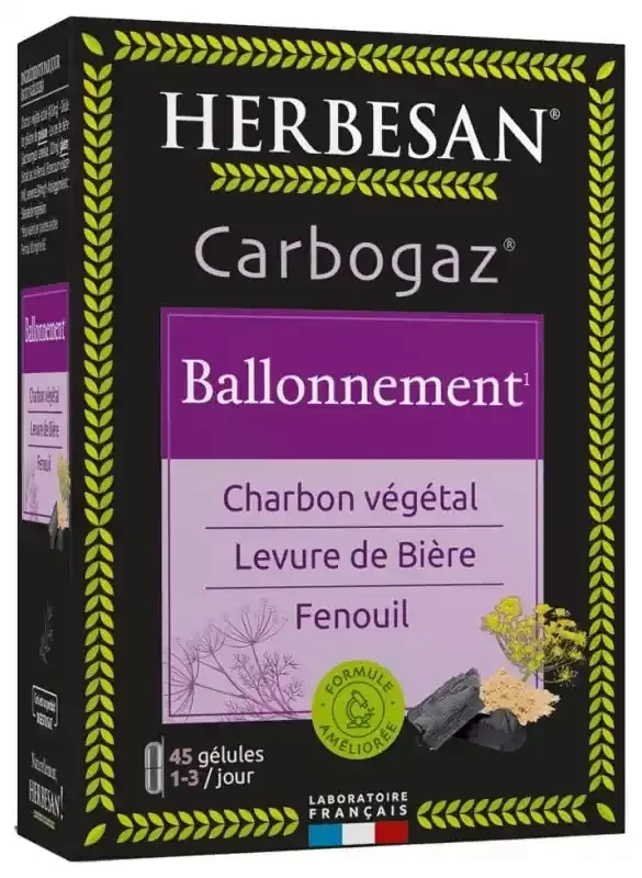 Herbesan Carbogaz – 45 Gélules