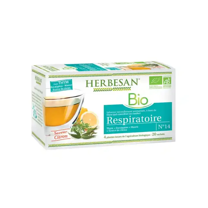 Herbesan Infusion Bio Respiratoire 20 Sachets