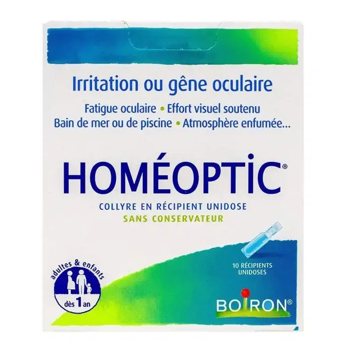 Homeoptic Collyre Boiron boite de 10 unidoses