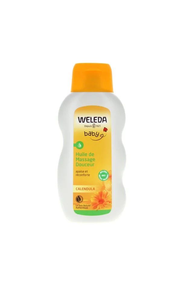 Huile de massage apaisante bio – Calendula – Bébé – 200 ml