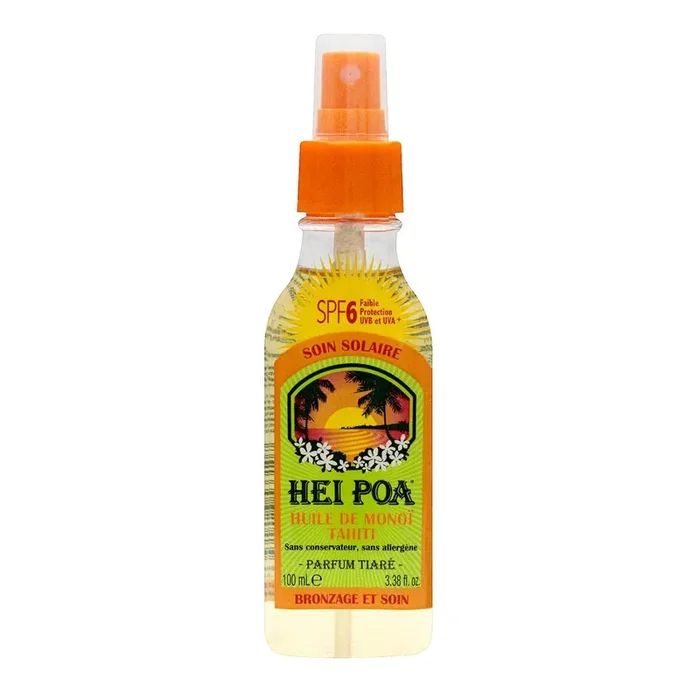 Huile de monoï Tahiti SPF6 parfum tiaré