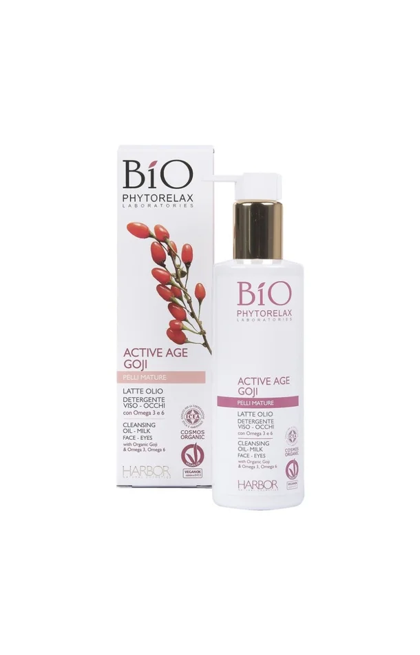 Huile nettoyante lactée anti-âge aux baies de Goji bio – Peaux matures