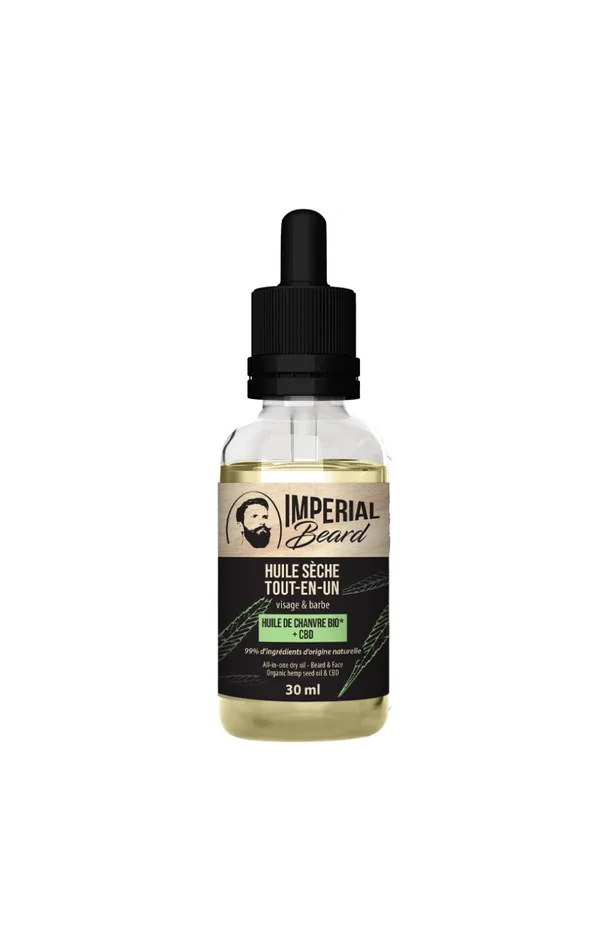 Huile sèche multiusage – CBD – Visage & barbe – 30 ml