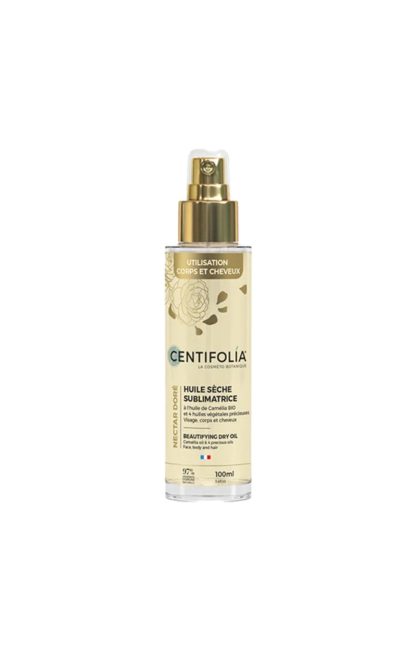 Huile sèche sublimatrice bio – Camélia – Visage, corps & cheveux – 105 ml