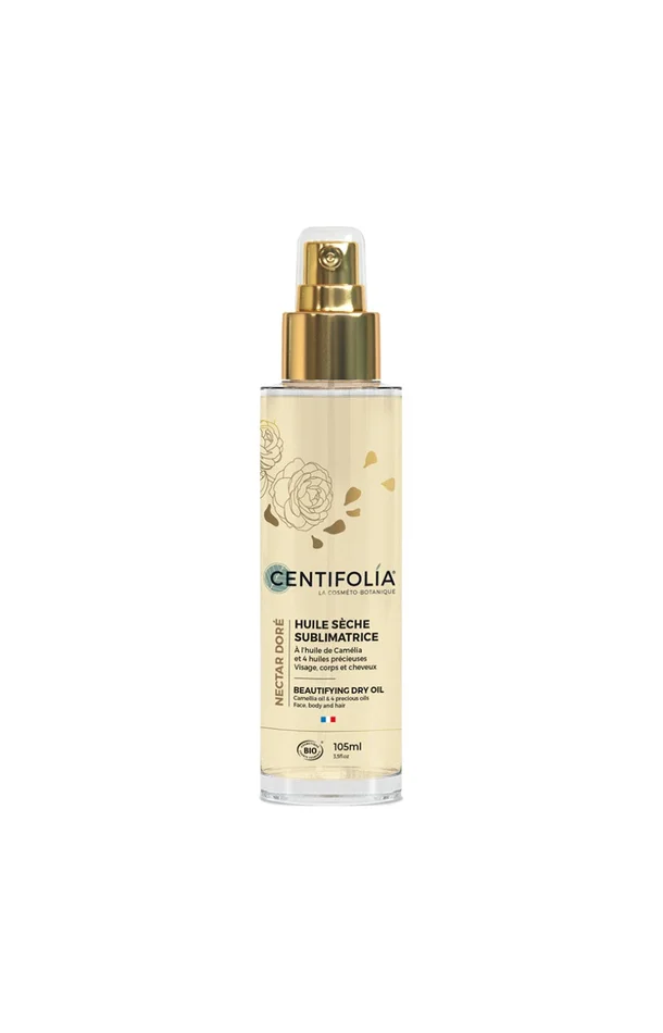 Huile sèche sublimatrice bio – Camélia – Visage, corps & cheveux – 105ml
