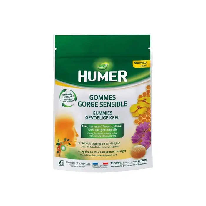 Humer gommes gorge sensible 30 gommes