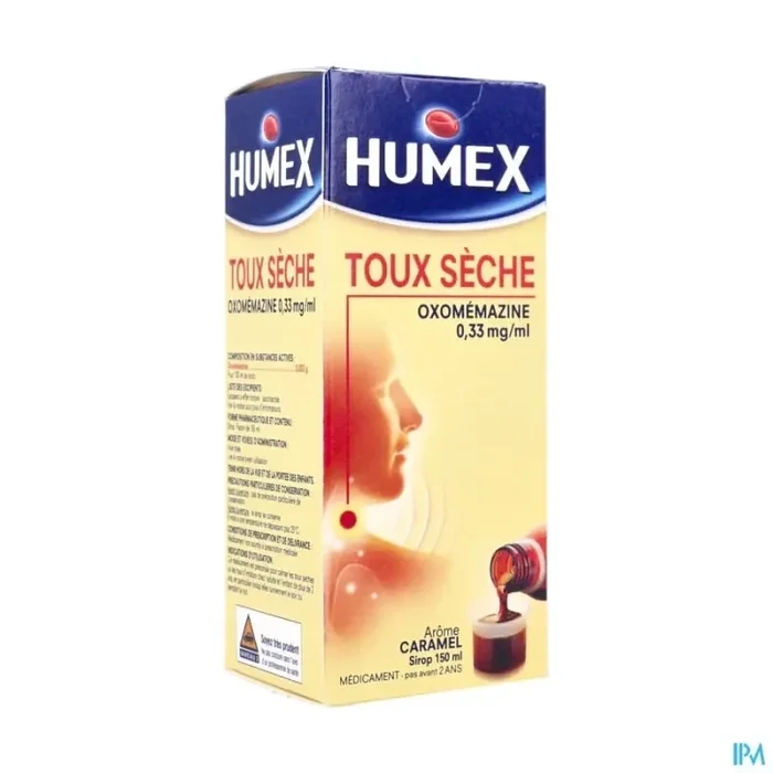 Humex toux seche oxomemazine 0mg33/ml sirop 150ml