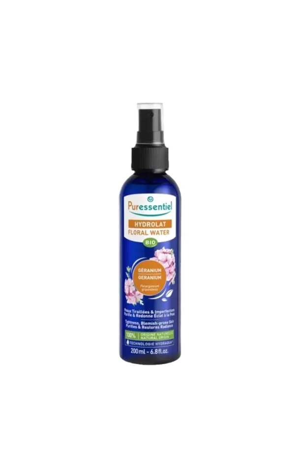 Hydrolat de géranium bio – Peaux sensibles & à imperfections – 200 ml