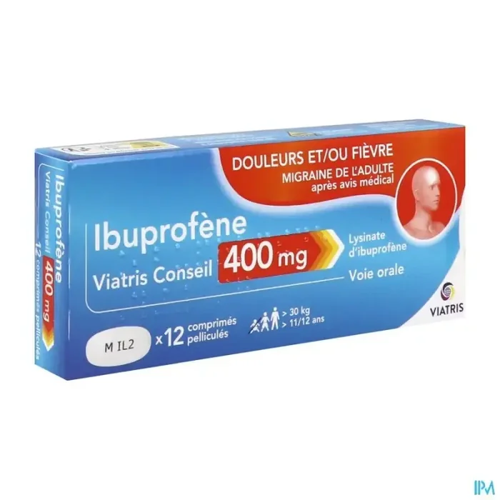 Ibuprofene viatris conseil 400mg comprimé 12