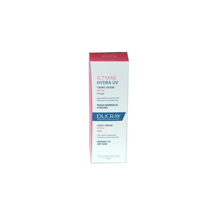 ICTYANE HYDRA UV SPF30 CREME LEGERE VISAGE PEAUX NORMALES à SECHES 40ML DUCRAY