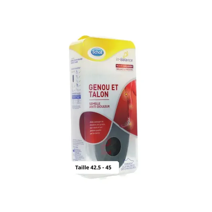IN-BALANCE SEMELLES ANTI DOULEUR GENOU ET TALON TAILLE 42.5 – 45 SCHOLL