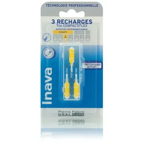 INAVA BROSSETTE INTERDENTAIRE Recharge Jaune – 3 Brossettes
