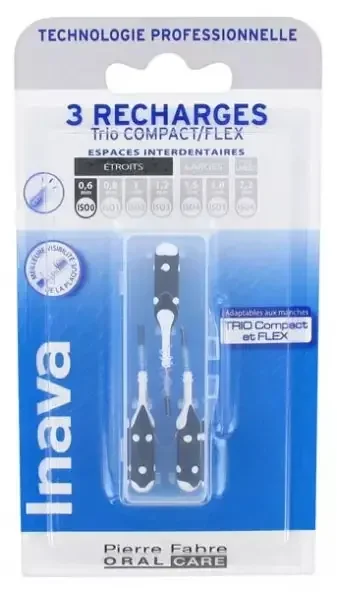 Inava Brossettes Recharges 3 Unités – Taille ISO0 0,6 mm