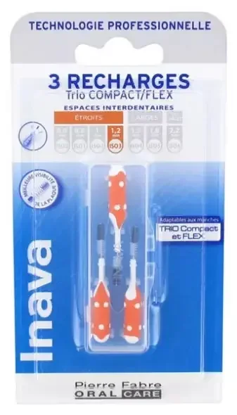 Inava Brossettes Recharges 3 Unités – Taille ISO3 1,2 mm