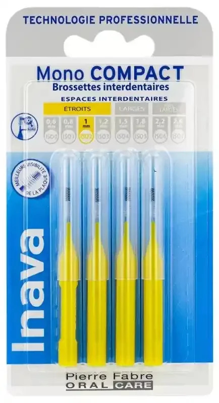 Inava Pierre Fabre Oral Care Brossettes Mono-Compact – Taille ISO2 1 mm