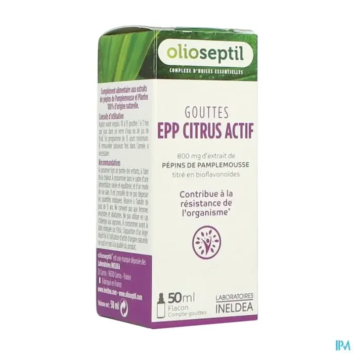 Ineldea olioseptil epp citrus actif bio solution buvable 50ml
