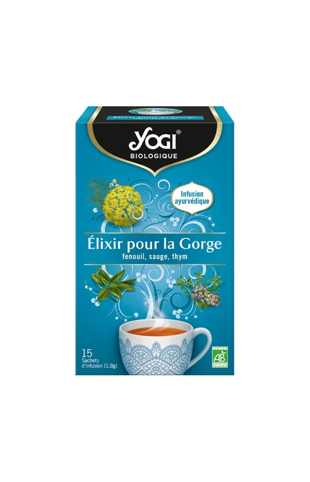 Infusion bio – Elixir pour la gorge – 6 x 15 sachets