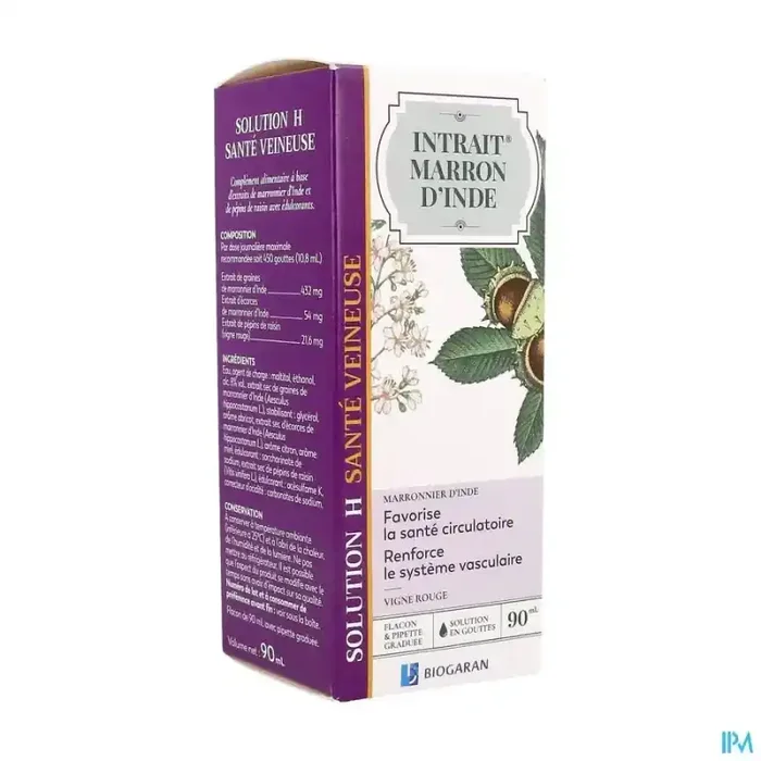 Intrait Marron d‘Inde Solution H Santé veineuse