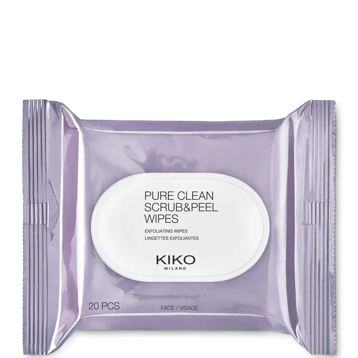 KIKO Milano Pure Clean Scrub & Peel Wipes Lingettes Exfoliantes