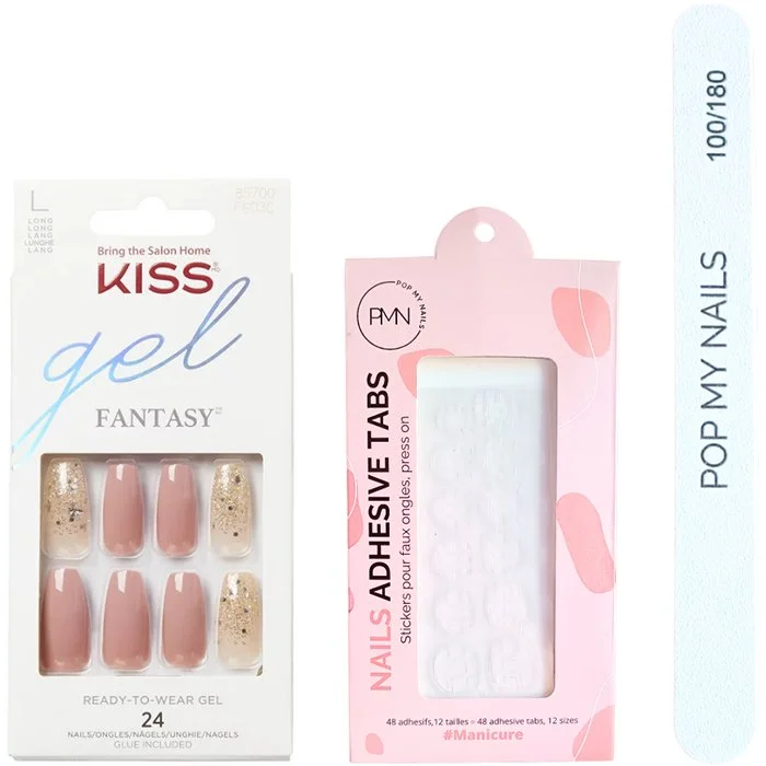 Kit de faux ongles – Kiss Products – Midnight Sky – 24 capsules