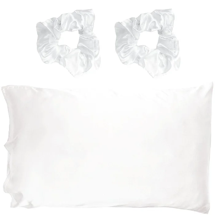 Kit sweet dreams – Taie d’oreiller & chouchous – Satin – 3 produits