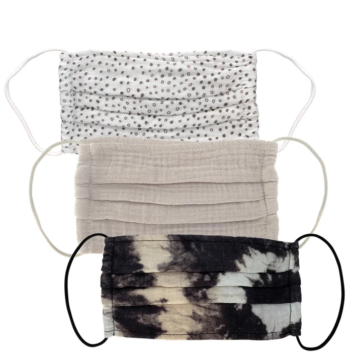 Kitsch Cotton Face Mask 3 Piece Set (Various Colours)