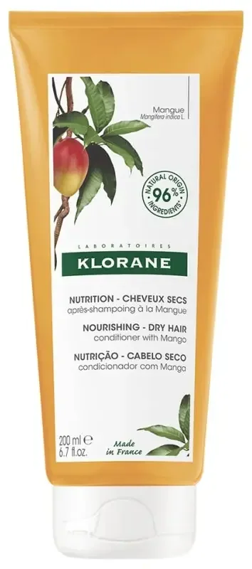 Klorane Après-Shampoing à la Mangue – Cheveux Secs – Nourrissant 200 ml