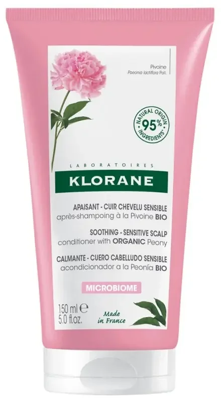 Klorane Après-Shampoing à la Pivoine – Cuir Chevelu Sensible 150 ml