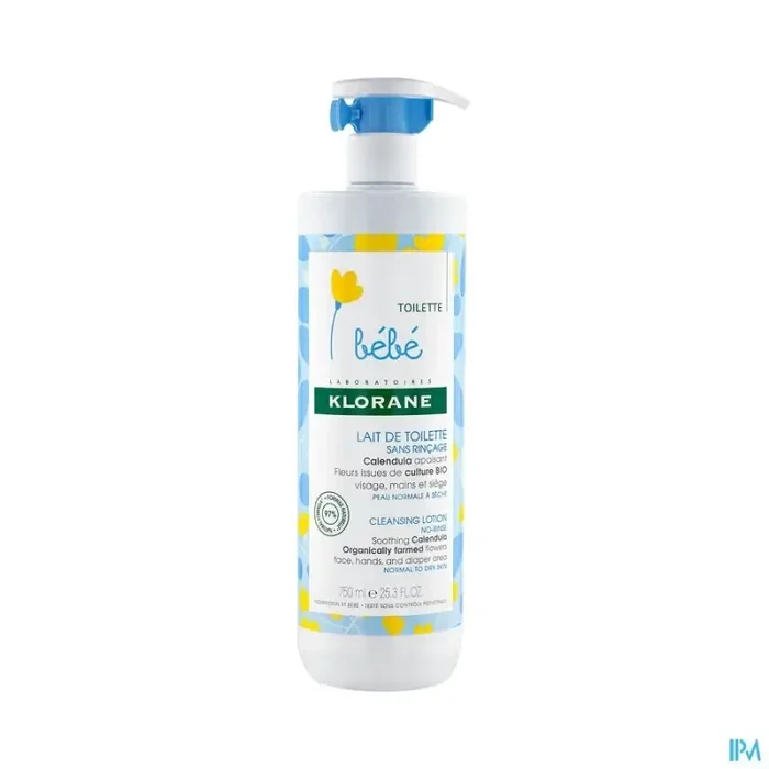 Klorane bébé lait toilette protecteur sans rincage 750ml