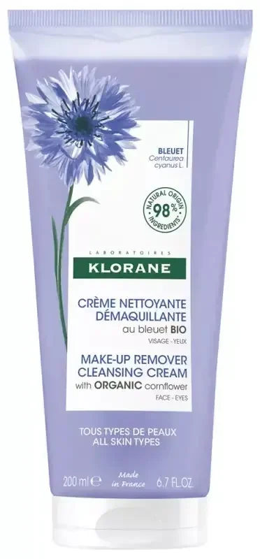 Klorane Bleuet Crème Nettoyante Hydratante 200 ml