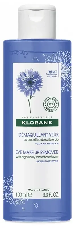 Klorane Bleuet Démaquillant Yeux au Bleuet Bio – Yeux Sensibles 100 ml