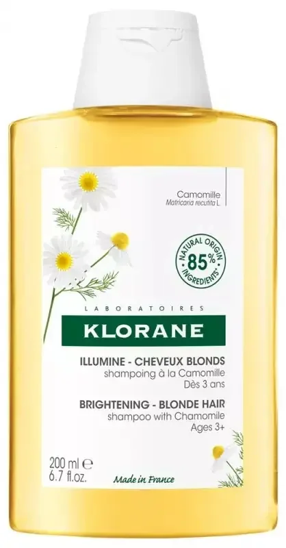 Klorane Camomille Shampoing à la Bio – Illumine – Cheveux Blonds 200 ml