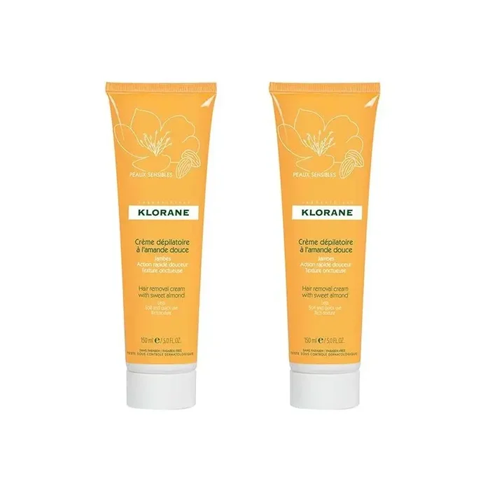 Klorane Creme Depilatoire Peaux Sensibles 2x150ml