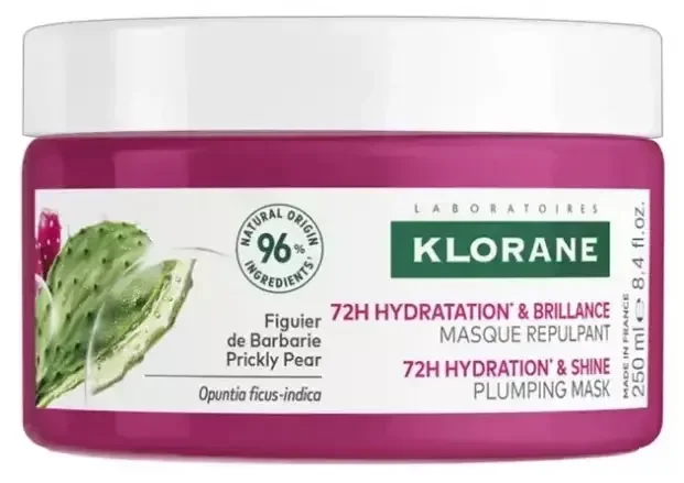 Klorane Figuier de Barbarie – Masque Repulpant Cheveux Déshydratés et Ternes 400 ml