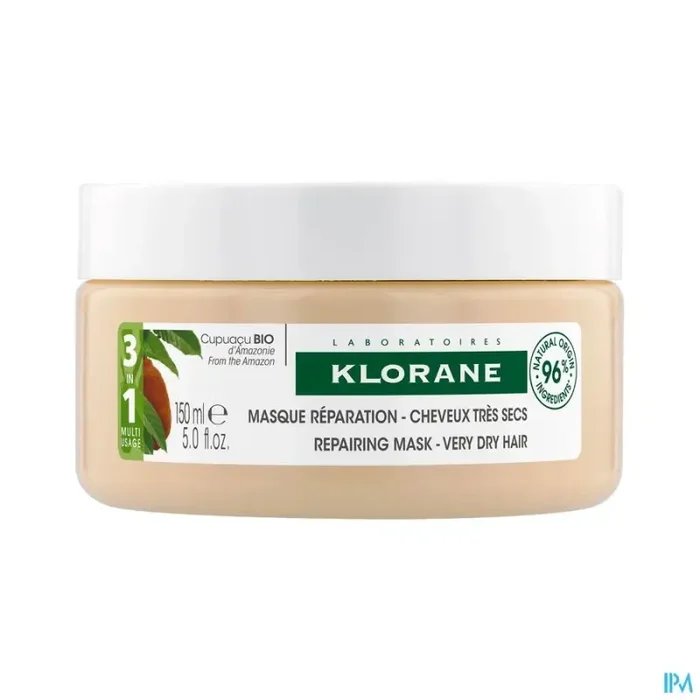 Klorane masque 3 en 1 nutrition et reparation au beurre de cupuacu bio 150ml