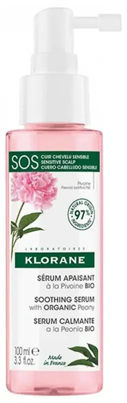 Klorane Sérum Sos Apaisant – Cuir Chevelu Sensible – à la Pivoine Bio 100 ml