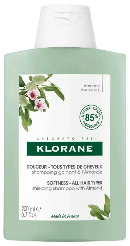 Klorane Shampoing Gainant à l‘Amande Tous Types de Cheveux 200 ml