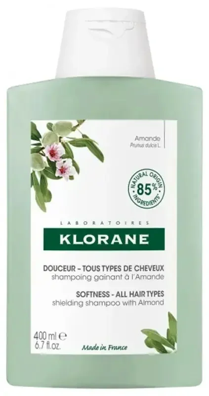Klorane Shampoing Gainant à l‘Amande Tous Types de Cheveux 400 ml