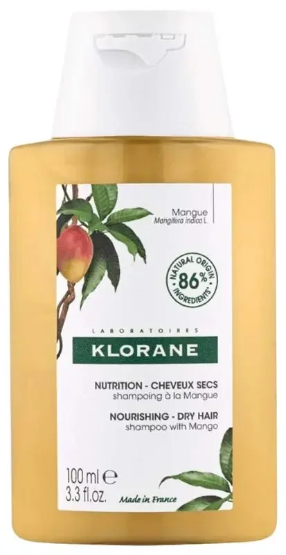 Klorane Shampoing Nutrition à la Mangue – Cheveux Secs 100 ml