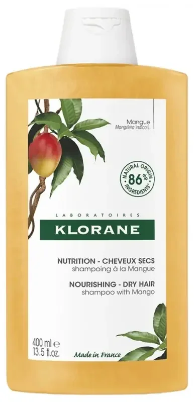 Klorane Shampoing Nutrition à la Mangue – Cheveux Secs 400 ml