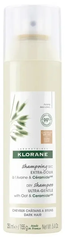 Klorane Shampoing Sec Lait d‘Avoine 150 ml – Type Cheveux bruns