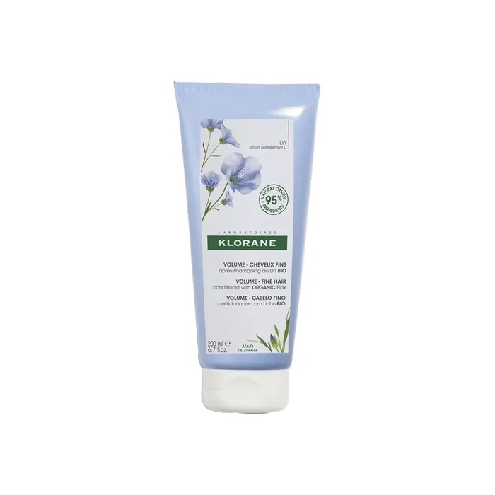 Klorane volume cheveux fins apres shampoing au Lin bio 200ml